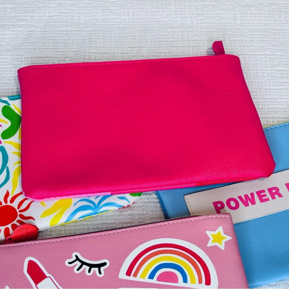 ipsy Pouch Set with Fun Graphics - Bundle of 4